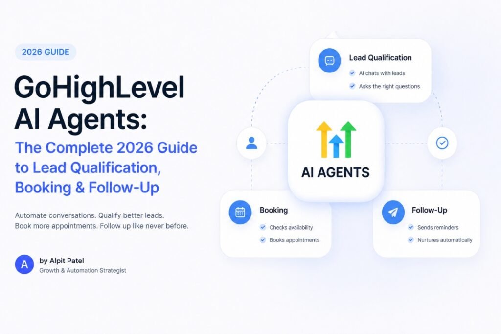 GoHighLevel AI agents dashboard showing Conversation AI, Voice AI and AI Employee automation for automated lead response and appointment booking