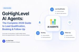 GoHighLevel AI agents dashboard showing Conversation AI, Voice AI and AI Employee automation for automated lead response and appointment booking